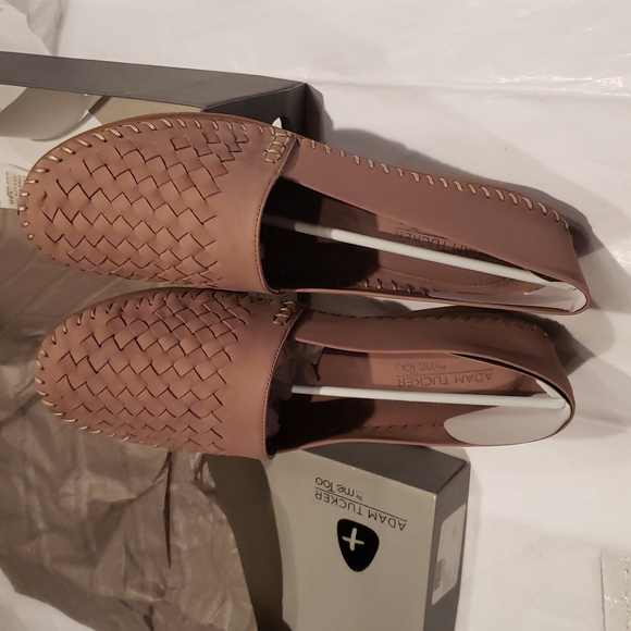 Me Too Woven Nubuck Leather WEDGE FLAT Comfort Loafer Slip-On NEW NIB Rosewood - Picture 9 of 12